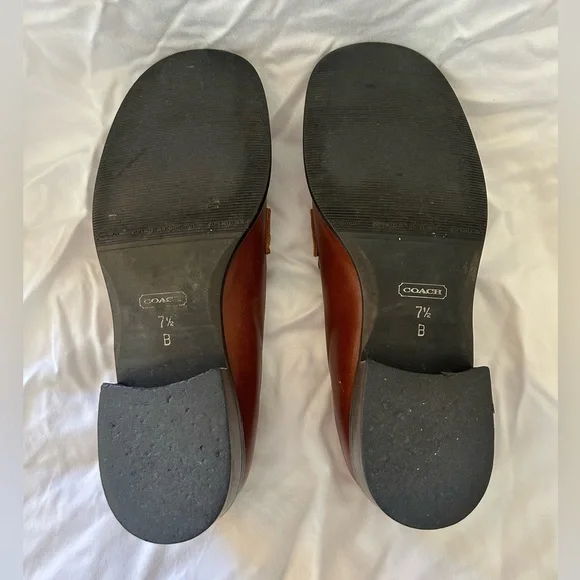 Vintage Coach Made in Italy Brown Turnlock Loafers - Picture 4 of 5